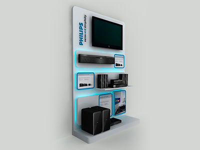 Modelado 3D Studio Max y renderizado motor V-Ray, propuesta Philips año 2010