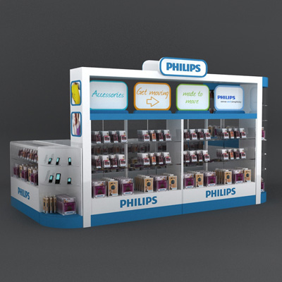 3D Propuesta mueble isla Philips, año 2010