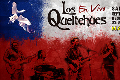 Afiche banda Los Queltehues, año 2017
