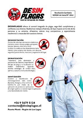 Diseño de afiche. Desinplagas, año 2022