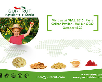 Pieza grafica feria internacional Surfrut, año 2016