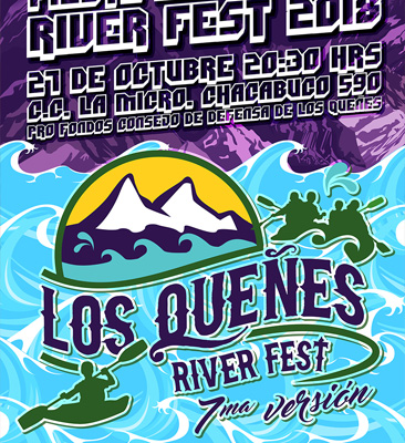 Afiche Los Queñes River Fest, año 2018