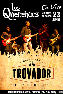 Afiche banda Los Queltehues, año 2018